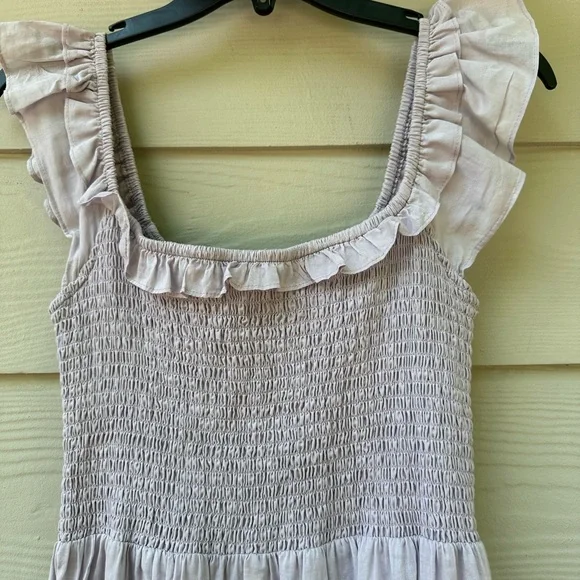 REFORMATION Noreen Smocked Ruffle Dress Midi - Picture 7 of 12